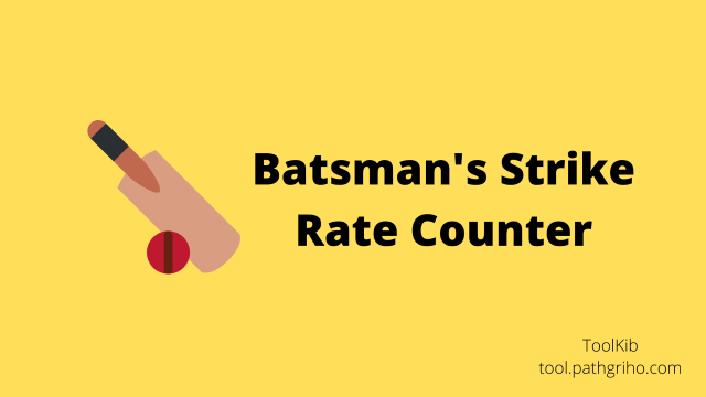Batsman's Strike Rate Counter